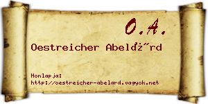 Oestreicher Abelárd névjegykártya